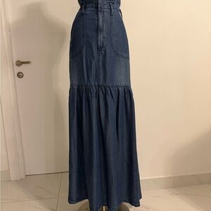 Denim Maxi Skirt
